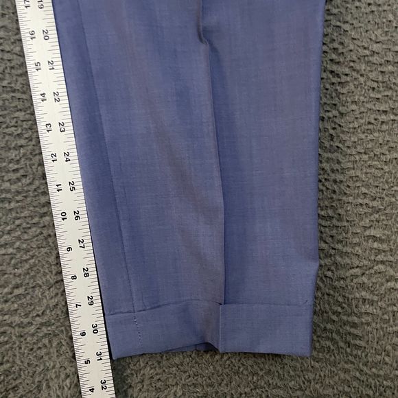 Canali Dress Pants Mens 40 Blue Classic Fit Wool Formal Pleated Italy 40x31 - Picture 11 of 13